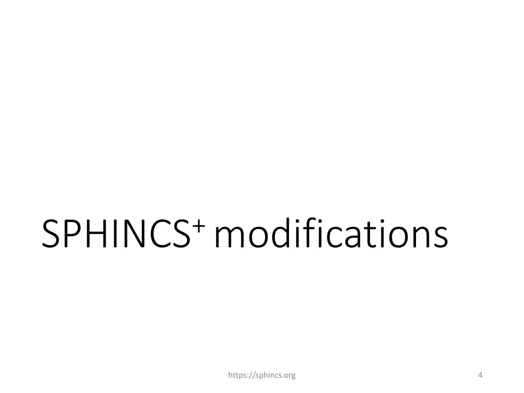 sphincs modifications