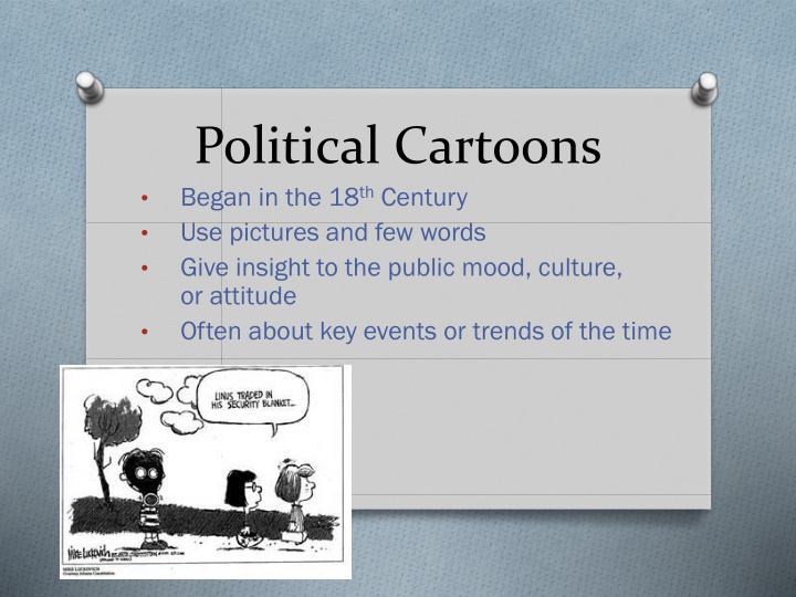 political cartoons began in the 18 th century