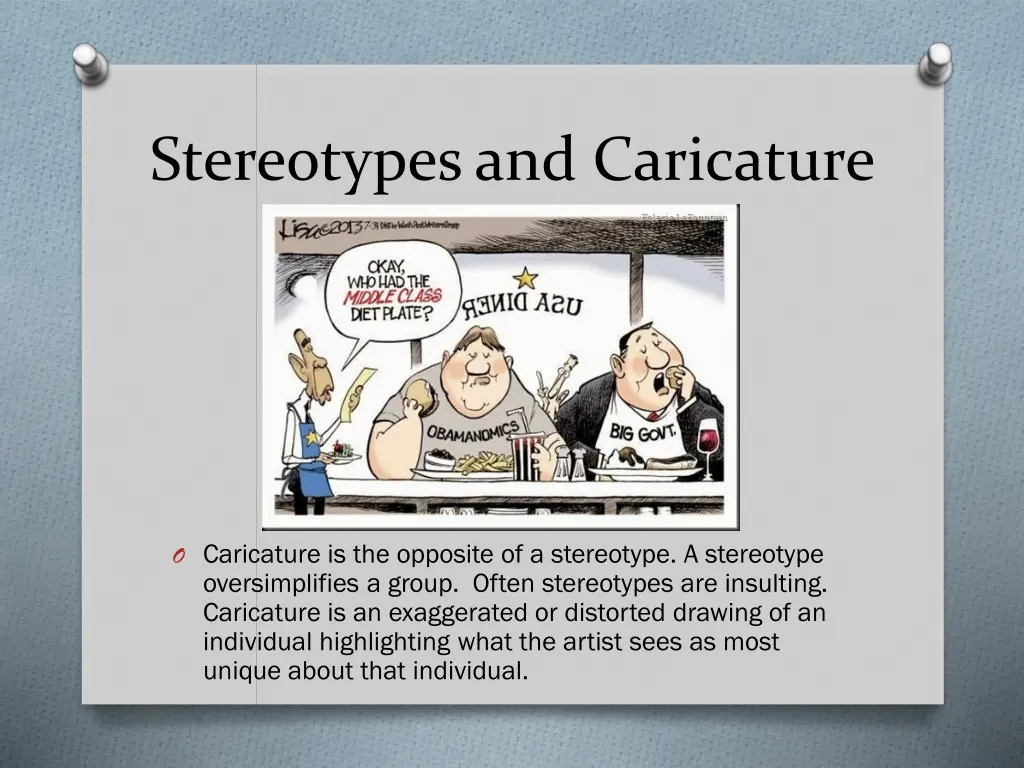 stereotypes and caricature