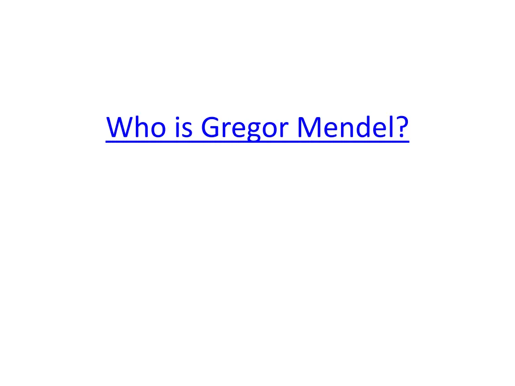 who is gregor mendel