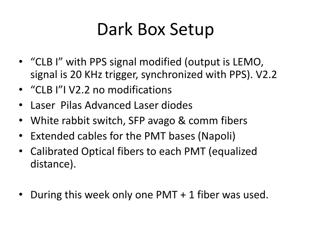 dark box setup