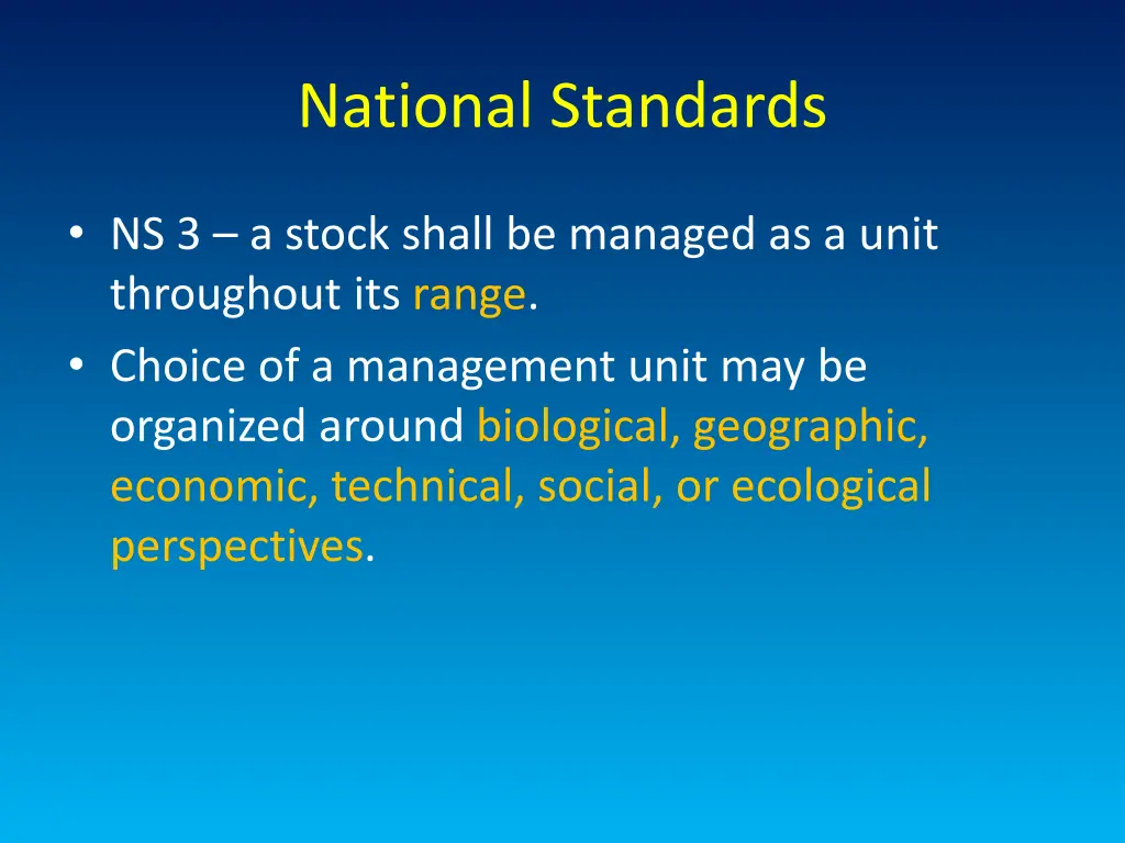 national standards 1