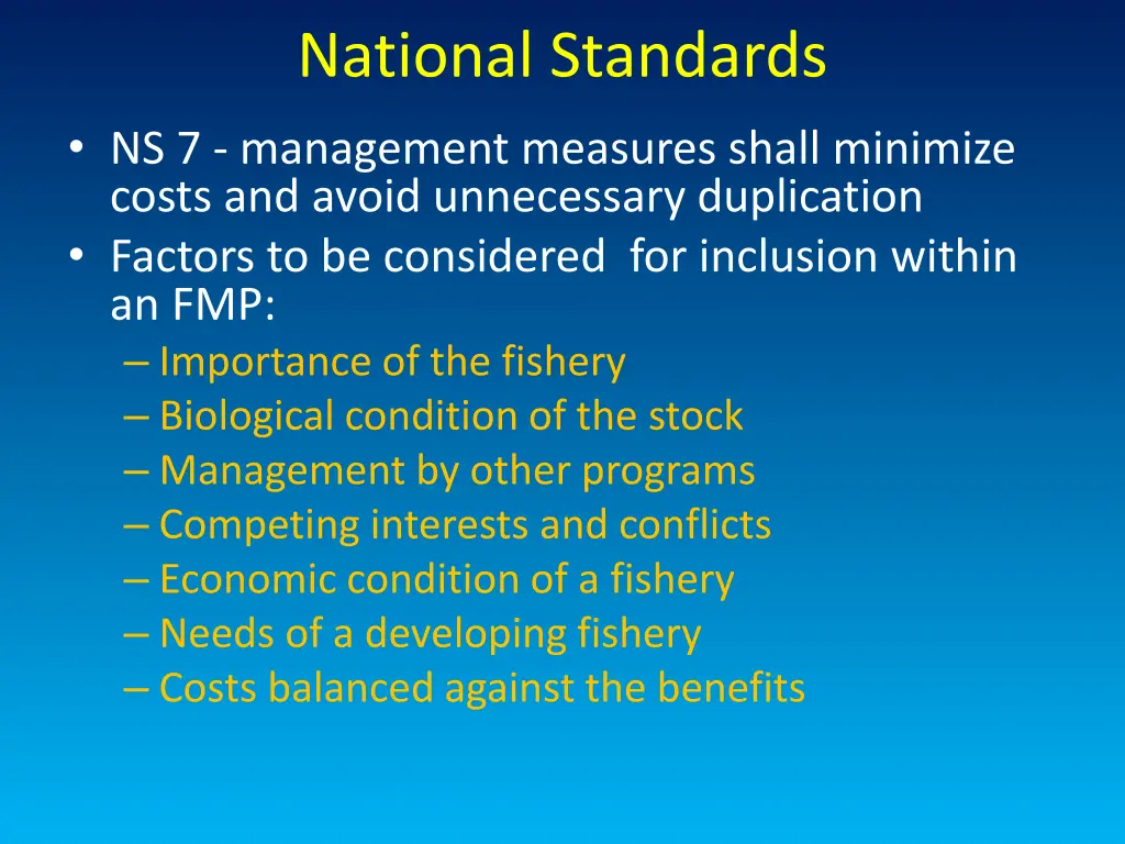 national standards ns 7 management measures shall