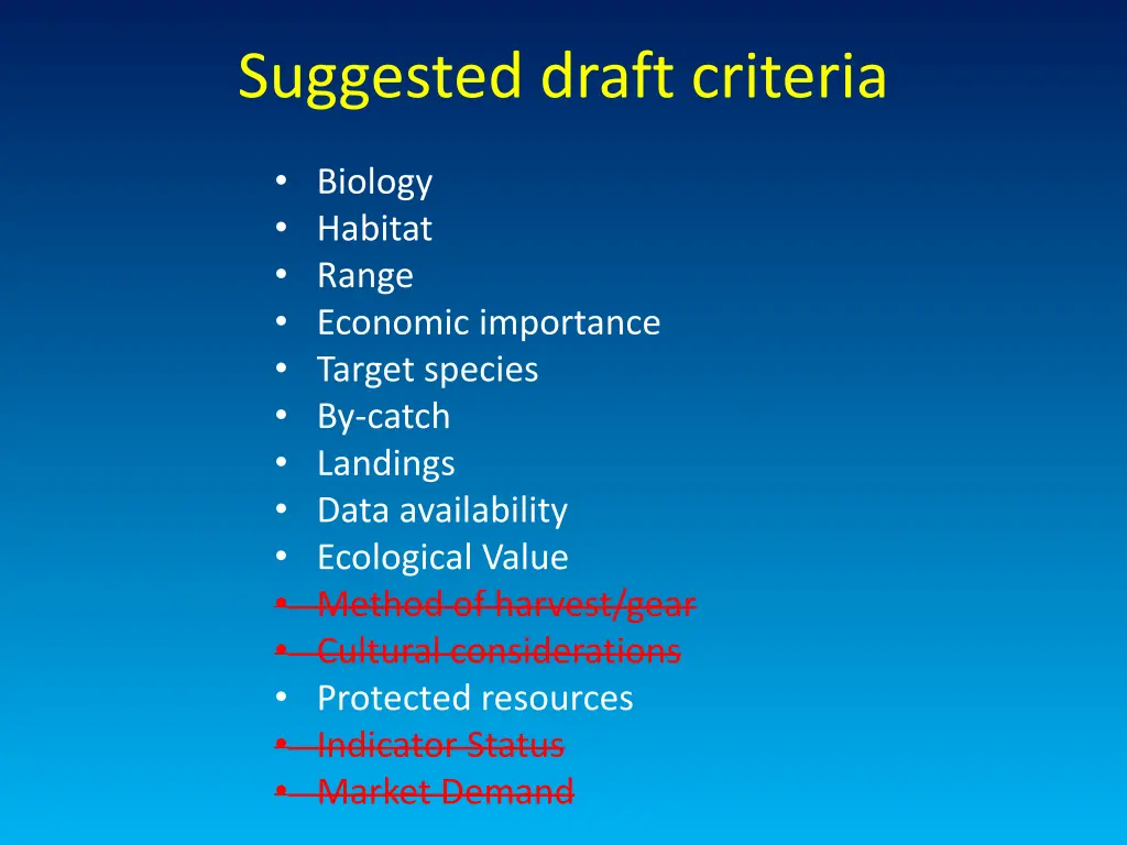 suggested draft criteria 1