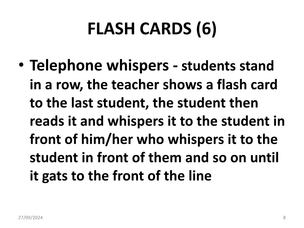 flash cards 6