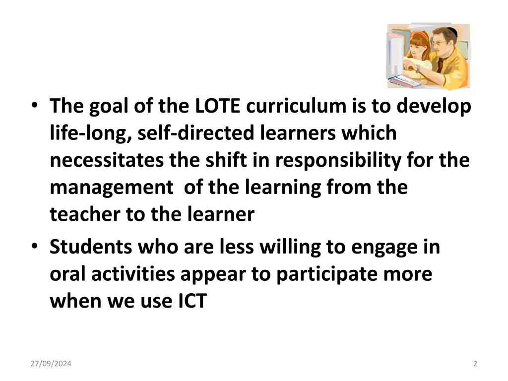 the goal of the lote curriculum is to develop