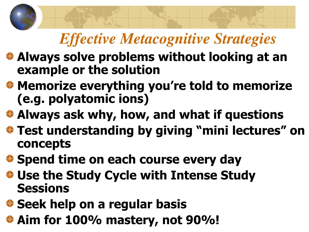 effective metacognitive strategies always solve