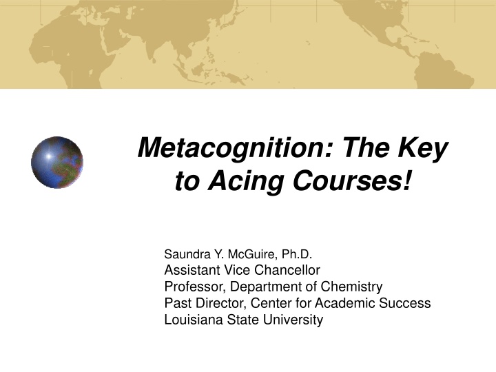 metacognition the key to acing courses