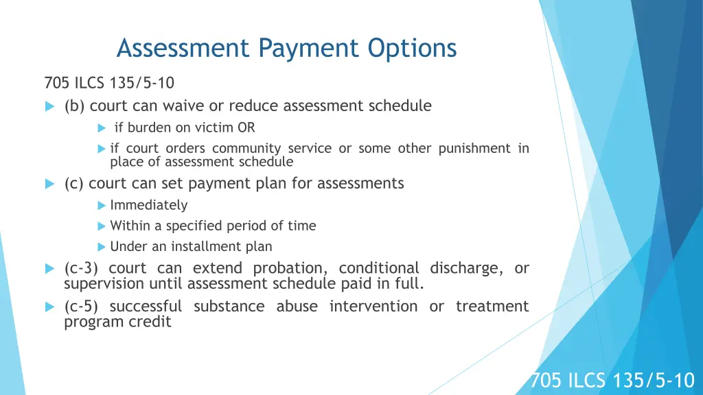 assessment payment options