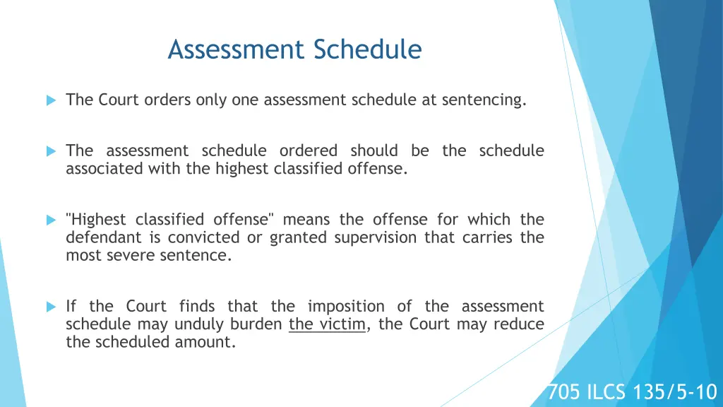 assessment schedule