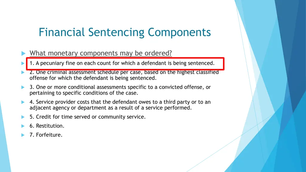 financial sentencing components 1