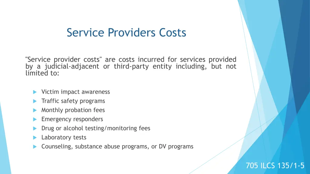 service providers costs