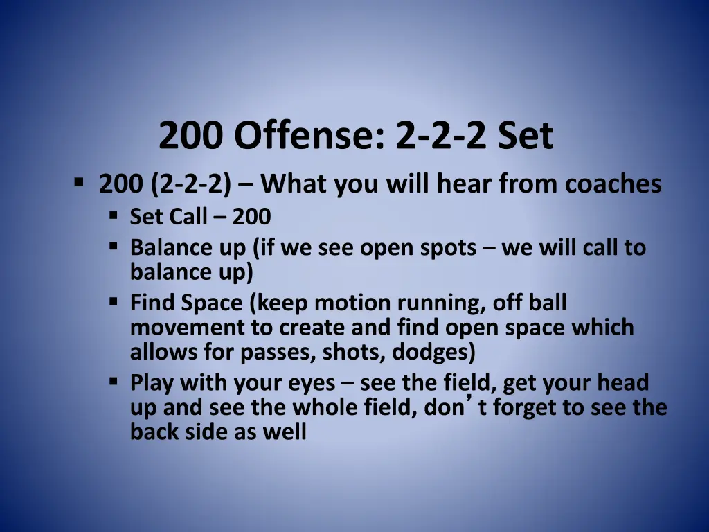 200 offense 2 2 2 set 200 2 2 2 what you will