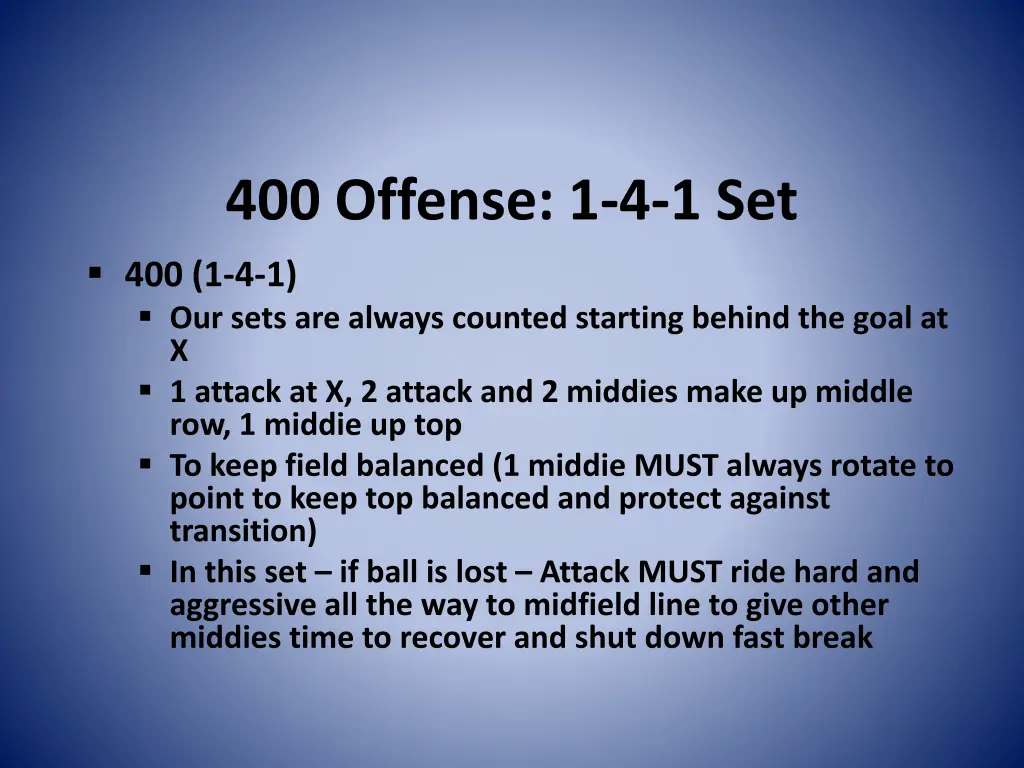 400 offense 1 4 1 set 400 1 4 1 our sets