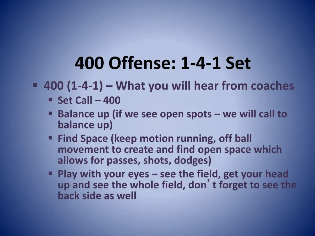 400 offense 1 4 1 set 400 1 4 1 what you will