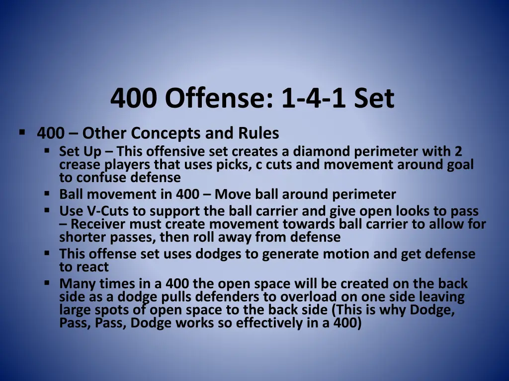 400 offense 1 4 1 set 400 other concepts