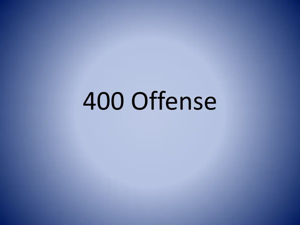 400 offense