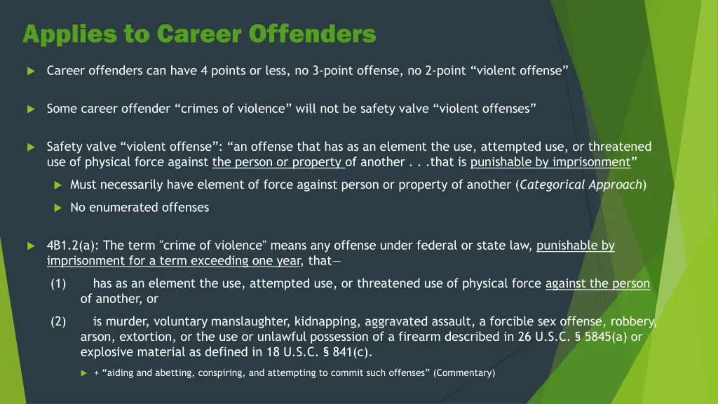 applies to career offenders