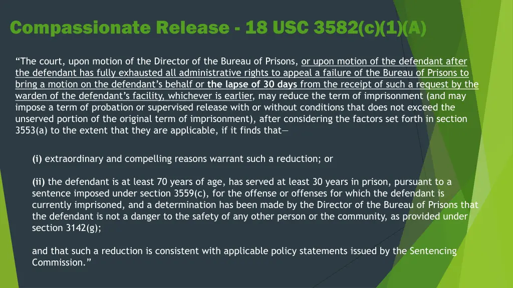 compassionate release 18 usc 3582 c 1 a