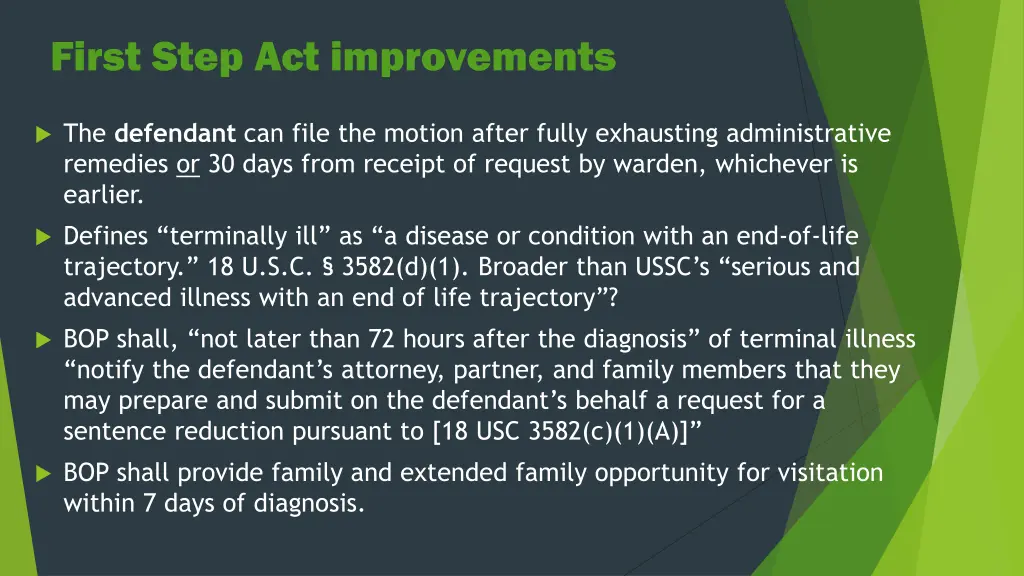 first step act improvements