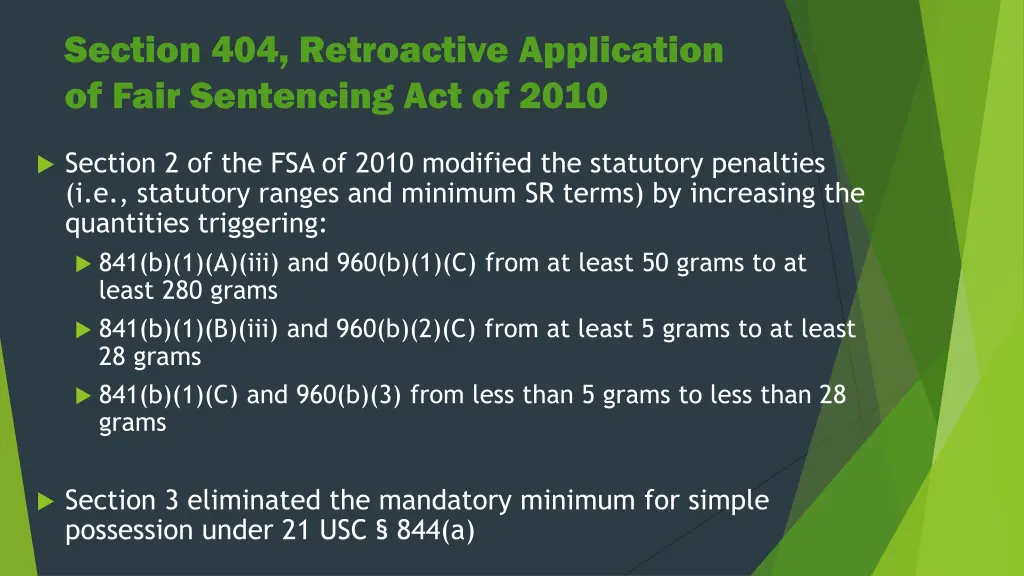 section 404 retroactive application of fair