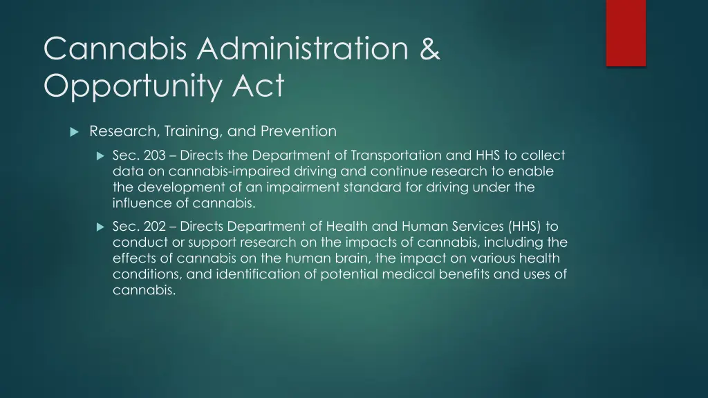 cannabis administration opportunity act 11