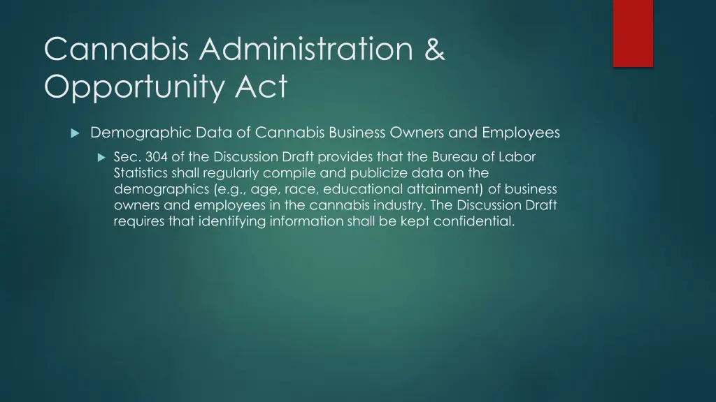 cannabis administration opportunity act 16