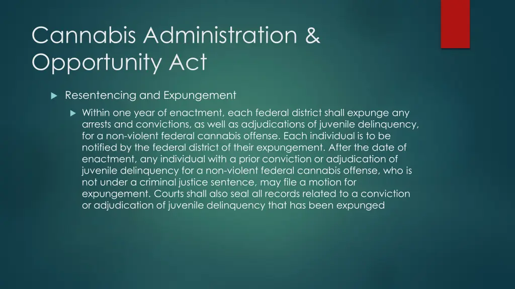 cannabis administration opportunity act 17