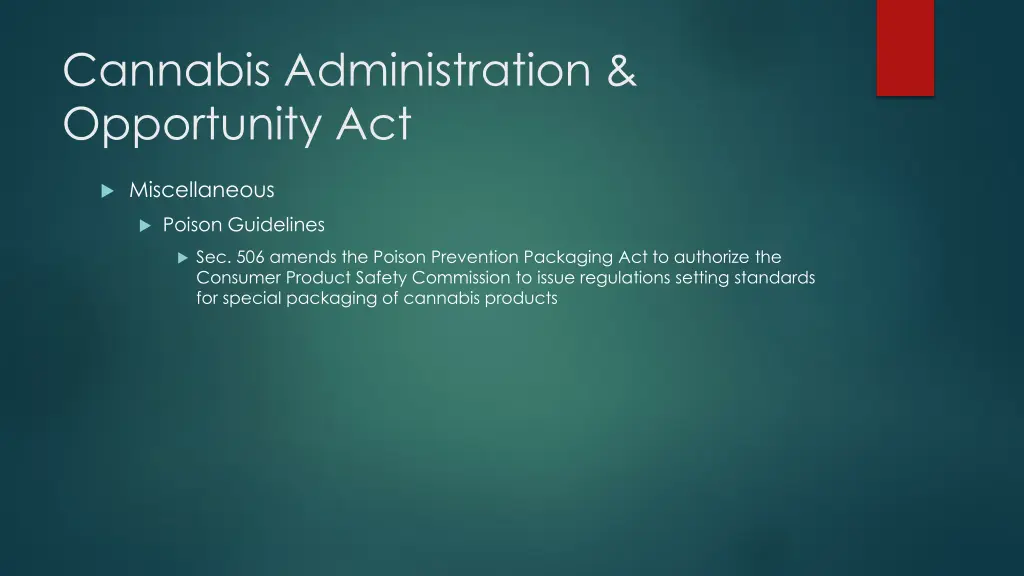 cannabis administration opportunity act 39