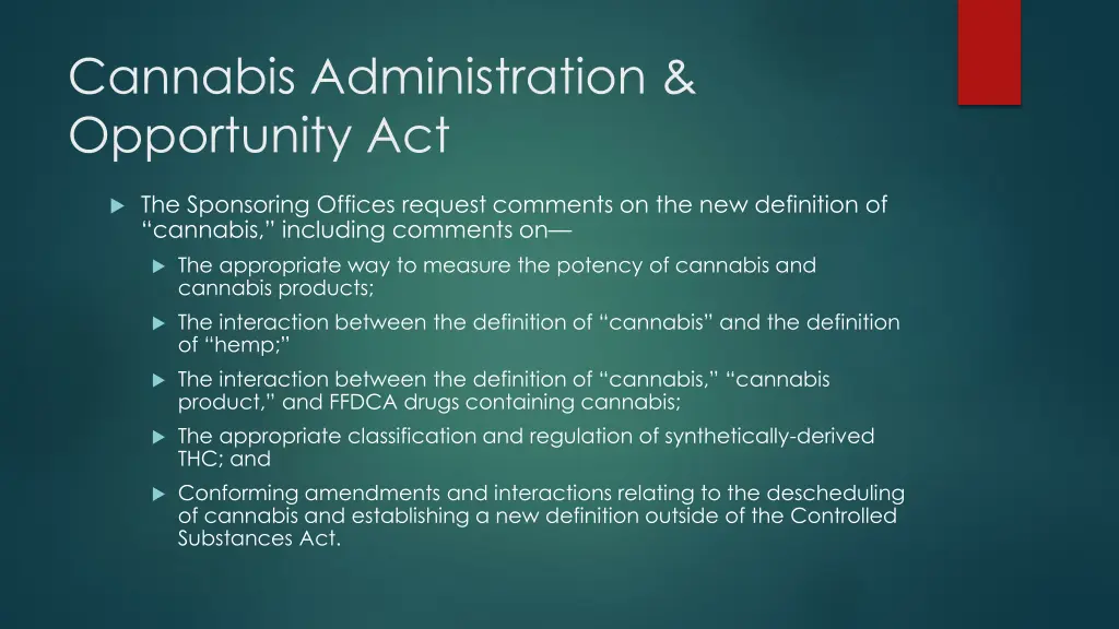 cannabis administration opportunity act 4