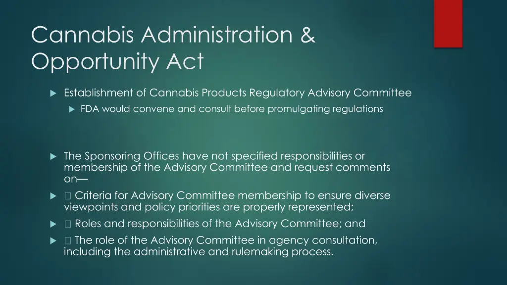 cannabis administration opportunity act 41