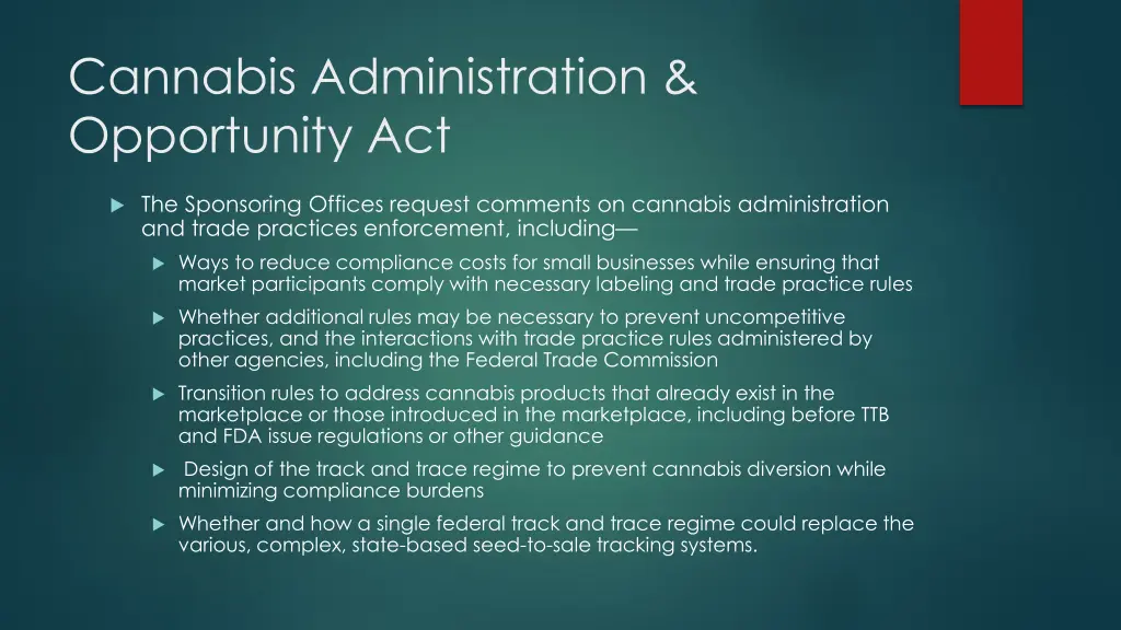 cannabis administration opportunity act 44