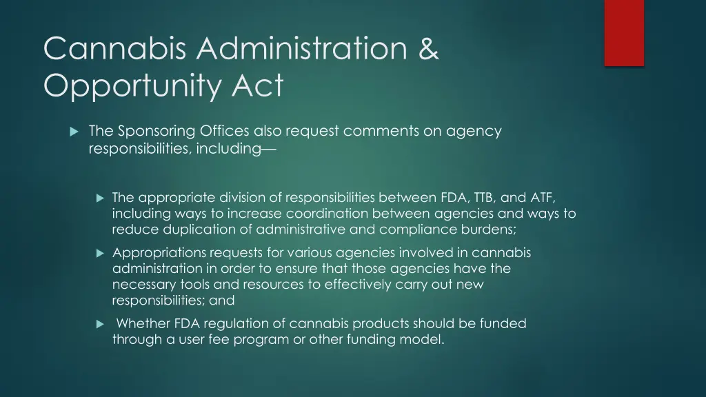 cannabis administration opportunity act 5