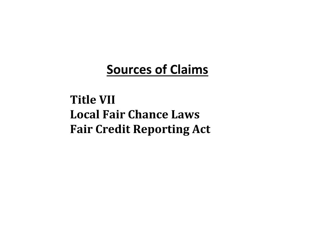 sources of claims