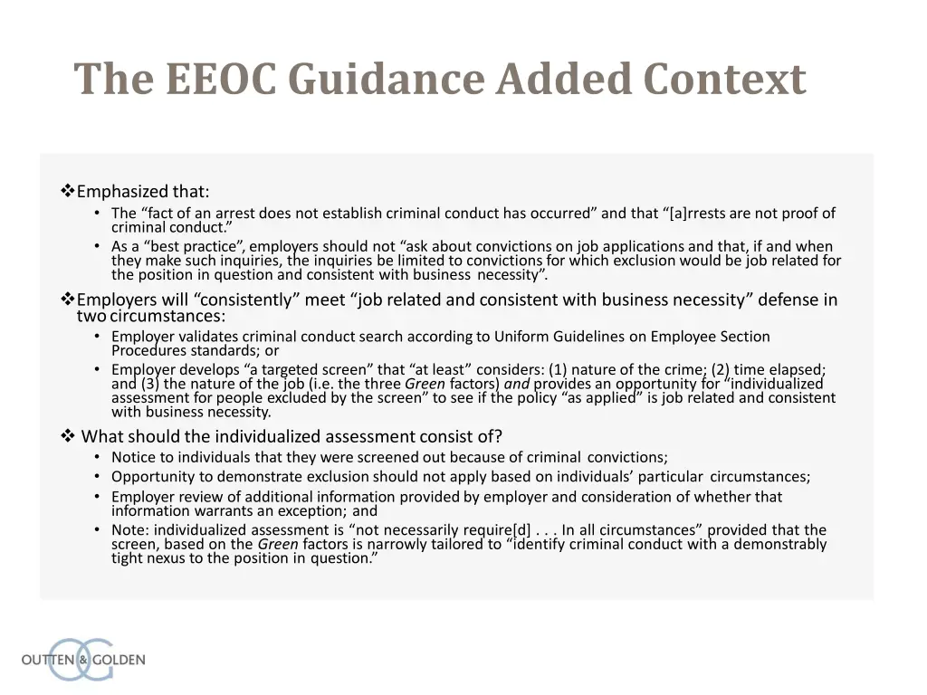 the eeoc guidance addedcontext