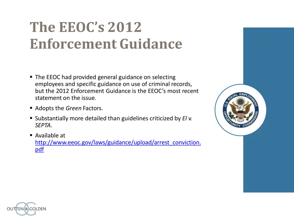 the eeoc s 2012 enforcementguidance