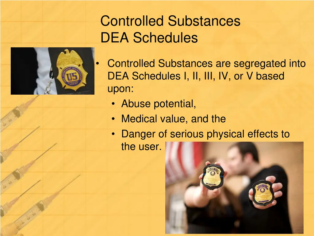 controlled substances dea schedules