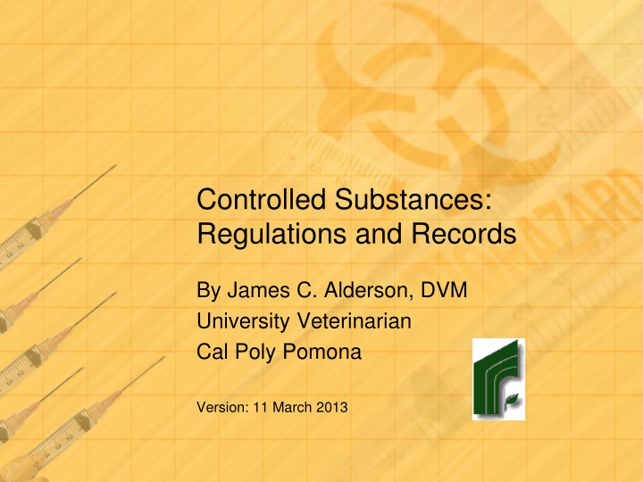 controlled substances regulations and records