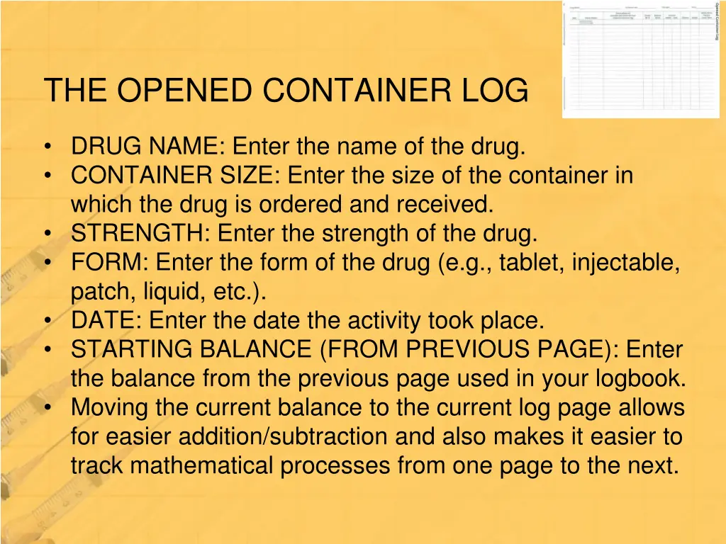 the opened container log 2