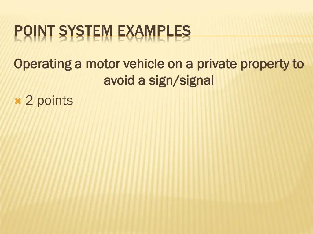 point system examples 1