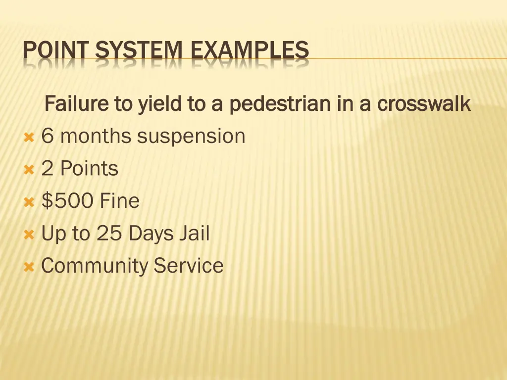 point system examples