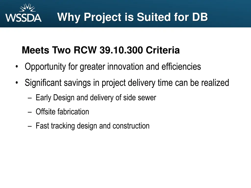 why project is suited for db