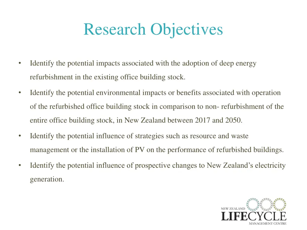 research objectives