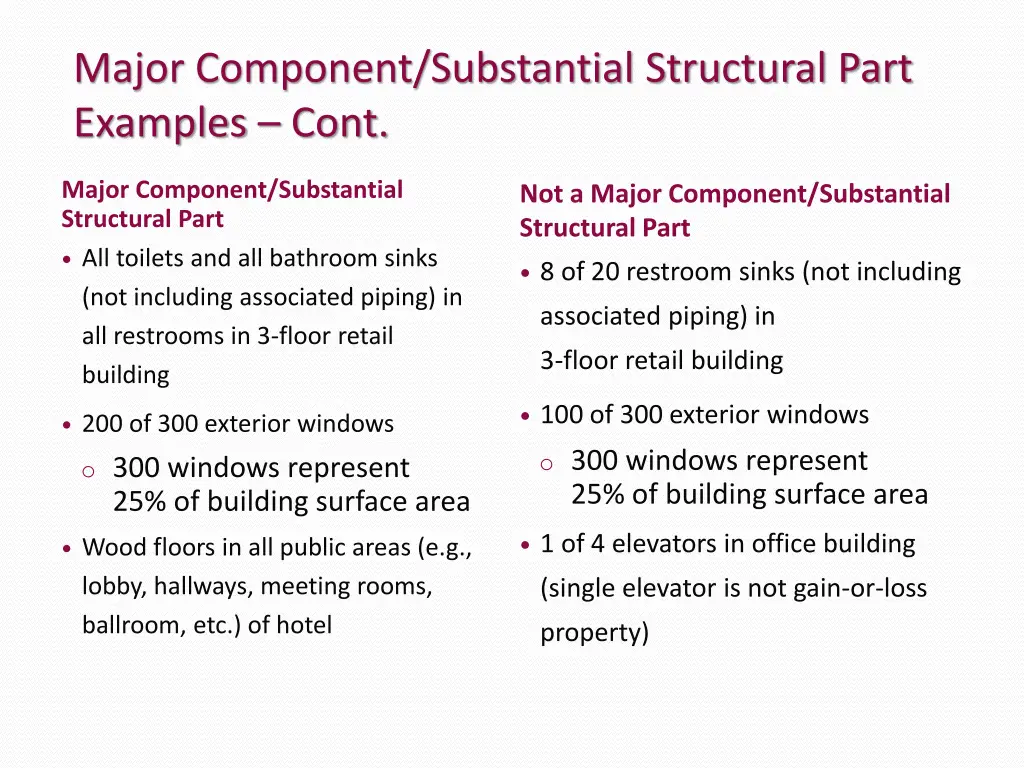 major component substantial structural part 1