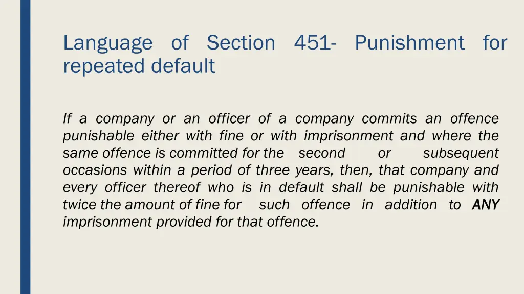 language of section 451 punishment for repeated