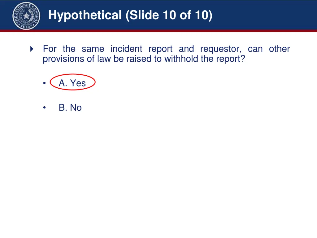 hypothetical slide 10 of 10