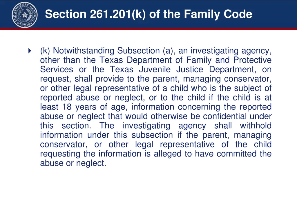 section 261 201 k of the family code