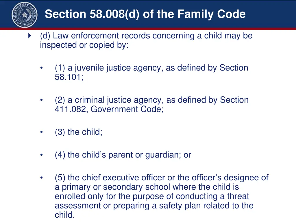 section 58 008 d of the family code