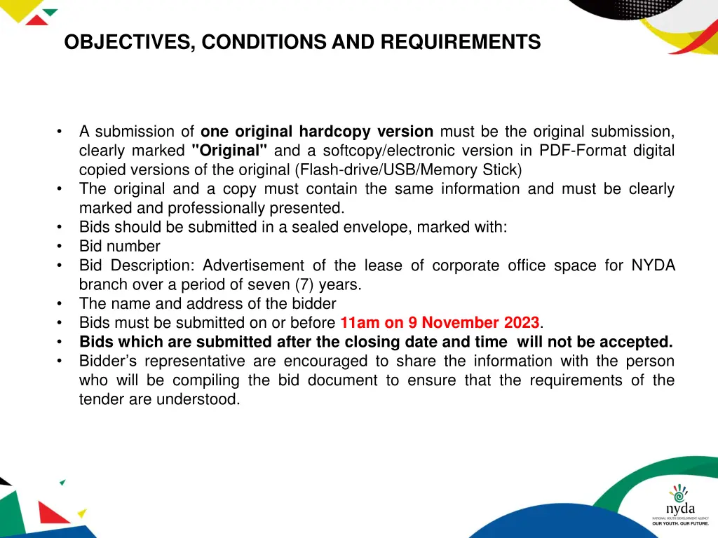 2objectives conditions and requirements 1