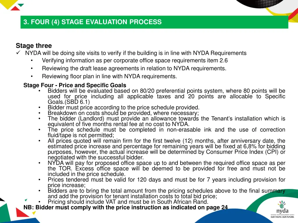 the tender procedure 3 four 4 stage evaluation 1